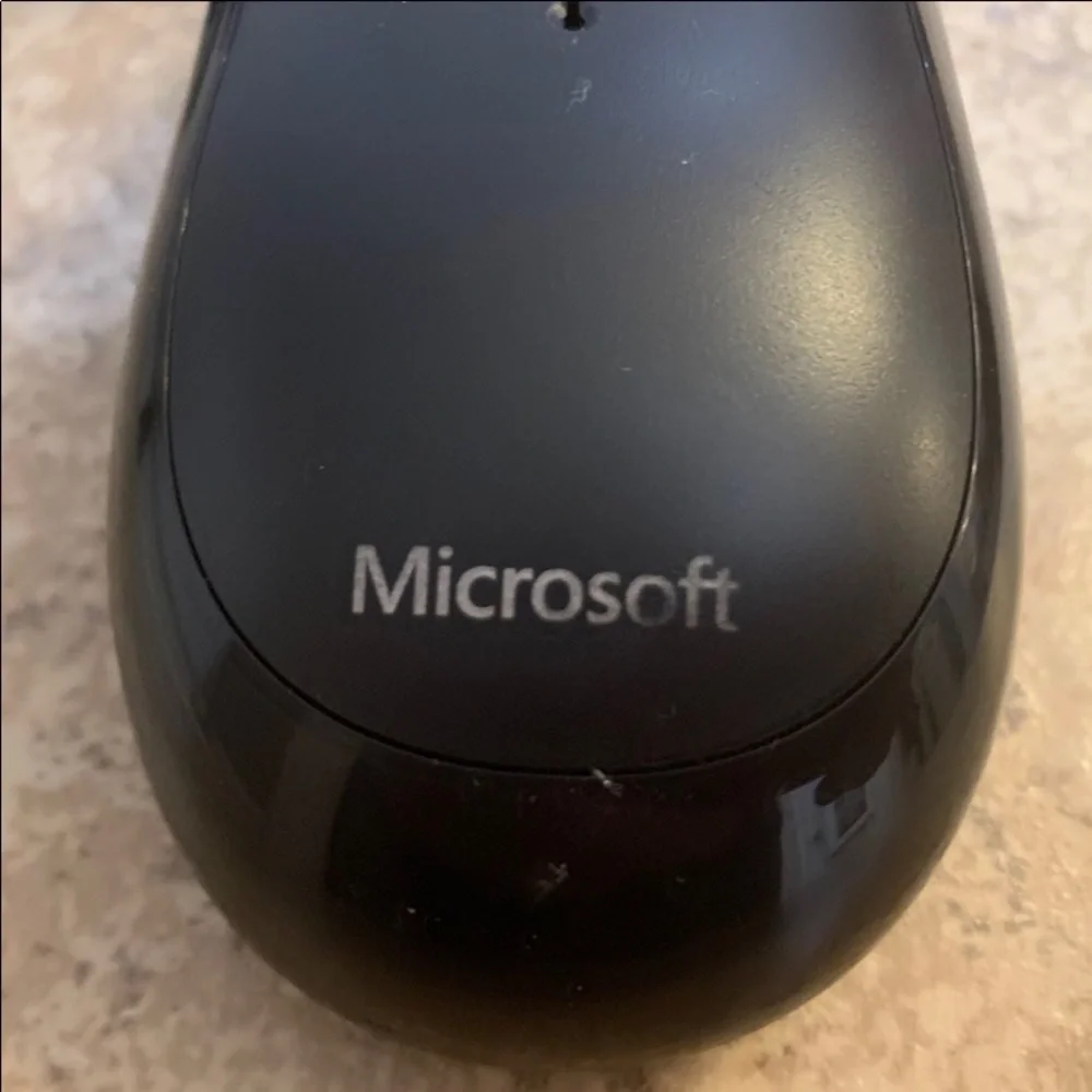 Black Microsoft Wired Basic Optical Mouse